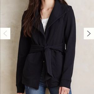 Anthropologie Saturday/Sunday Bon Voyage Black Tie Cardigan - XS